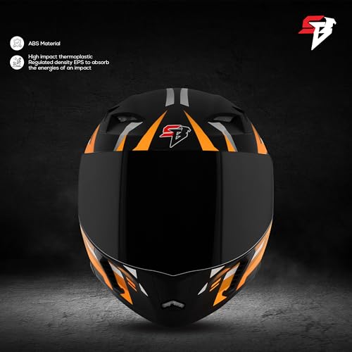 Image of Steelbird SBA-20 Shield X ISI Certified Flip-Up Graphic Helmet for Men and Women with Inner Chrome Sun Shield