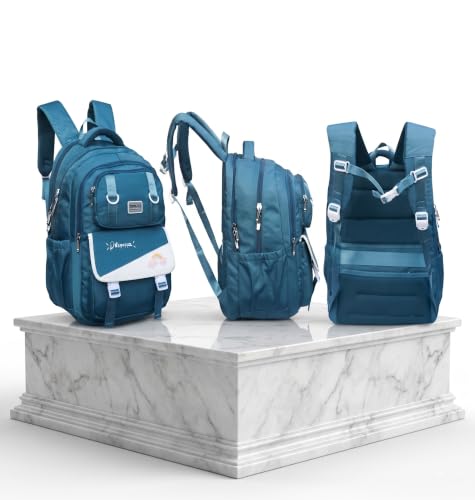 Image of ADSON kawaii Girls Travel School Bag|Backpack Of Large Capacity Aesthetic Stylish Girls Korean Laptop Bag Rucksack for School |College Bags Cute Bookbag for Teens Water Resistance 18 Inches