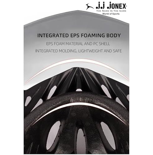 Image of JJ Jonex Adjustable Cycling & Skating Helmet with Detachable Visor | Light Weight | Adjustable Strap with Comfortable Chin Padding | Blue | Medium Size |