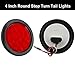 10Pcs 4 Inch Round Led Trailer Tail Lights Red 12 LED Waterproof 4