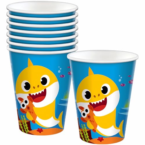 Adorable Baby Shark Cups - 9 oz. (Pack of 8) - Premium-Quality Pa...
