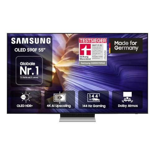 Samsung OLED 4K S90F 55 Zoll (138 cm), UHD Fernseher, Optimiert für Fussball und Gaming, NQ4 AI Gen3 Prozessor, OLED HDR+… – Ansicht 1