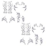 Cosplay Kpop de Tatuajes temporales, accesorios de pegatinas,versión de transferencia de calor láser,2pcs