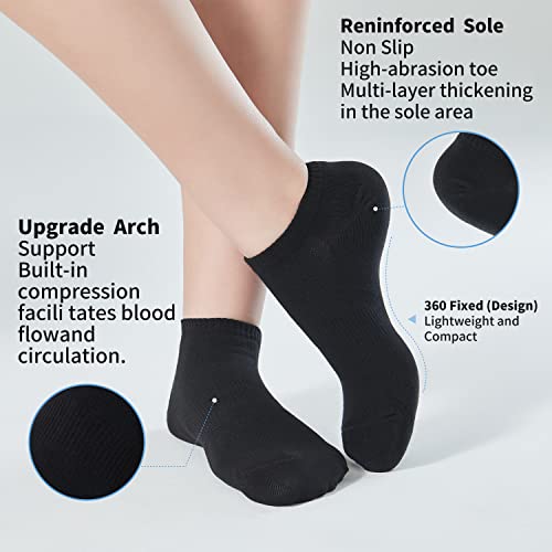 Image of inhees 8 /12Pairs Ankle Socks Women's and Men Thin Athletic Running Cotton Low Cut No Show Socks