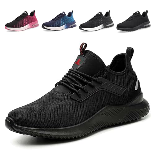 ZVC Chaussures de Sécurité Hommes Femmes Embout Acier Antidérapant Trekking Sneakers Chaussures de Travail Confort Legere...