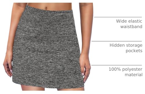 Image of Ekouaer 16 inch Golf Skorts for Woman with Inner Pockets Silicone Grippers Tennis Skirt Quick Dry Athletic Pickleball Skort