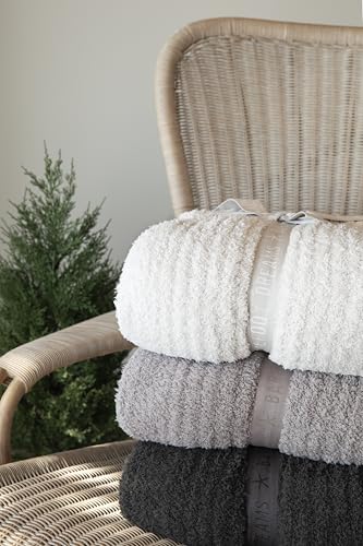 Image of Barefoot Dreams CozyChic Ribbed Throw, Almond, 54 inchx72 inch