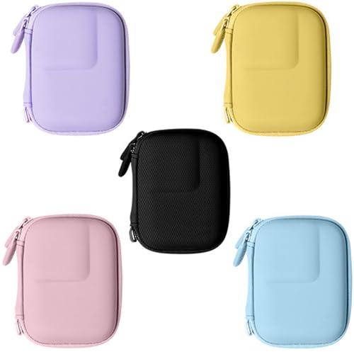 THLMT 1 Mini étui de Transport Compatible avec Osmo Action 6, Sac de Rangement pour caméra d'action, Housse de Voyage imperméable, Organiseur, Pochette de Transport en PU (étui Uniquement) (Rose)