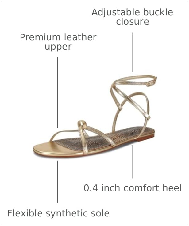 Image of SOVANYOU Strappy Sandals for Women Dressy Flat Sandals Open Toe Cute Summer Sandal with Cross Ankle Strap