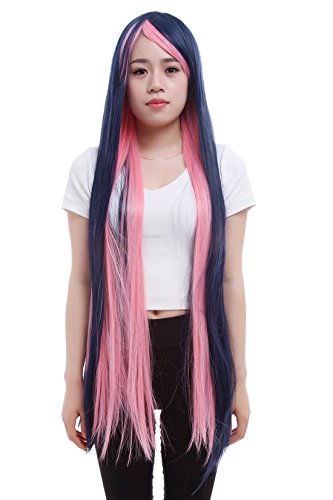 Stocking Anarchy/panty Blue&pink Mixed Oblique Bang Cosplay Cosutmes Hair Wig ML43