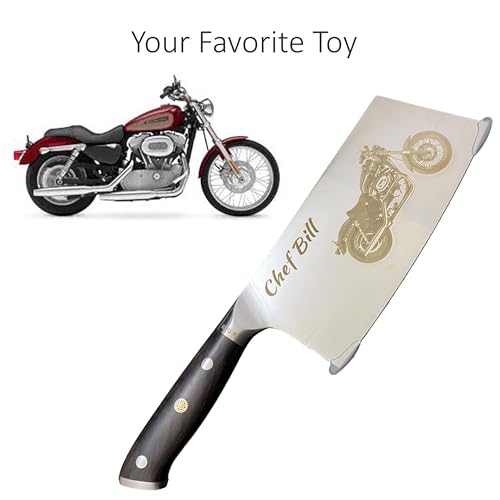 Image of Custom Chef Knife - Personalized Engraved 7 inch Cleaver, Corporate Gift, Real Estate Closing Gift, Retirement