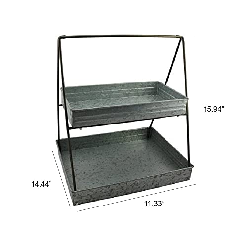 Better Homes & Gardens 2-Tier Rectangular Serve, one size, Gray