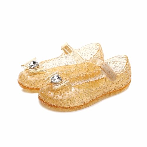 Girls Sweet Dot Bow Princess Sandals Shoes Mary Jane Jelly Shoes Kid's Flat for Toddler/Little Kid