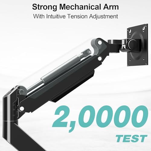 Image of MOUNT PRO Heavy Duty Monitor Arm for 49 inch Ultrawide Screen up to 44 lbs, Single Desk Computer Mount Curved Monitor Stand for Samsung Odyssey G9, Adjustable Gas Spring VESA Mount 75x75 100x100