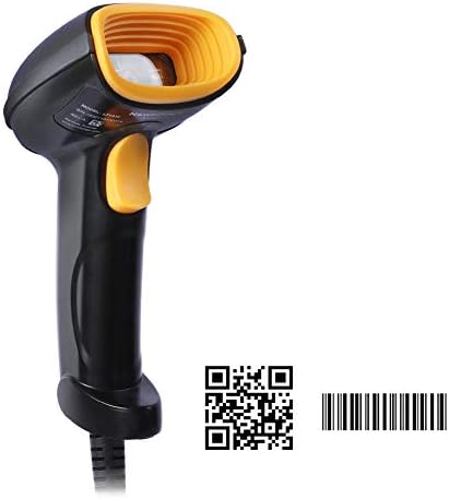 UK BONITOYS 1D 2D Barcode Scanner USB Wired Barcode Reader Portable CCD 1D/2D/QR/PDF417 Code Handheld Reader for Screen and Printed Bar Code Scanner, Works with Windows Mac and Linux PC POS (Yellow)