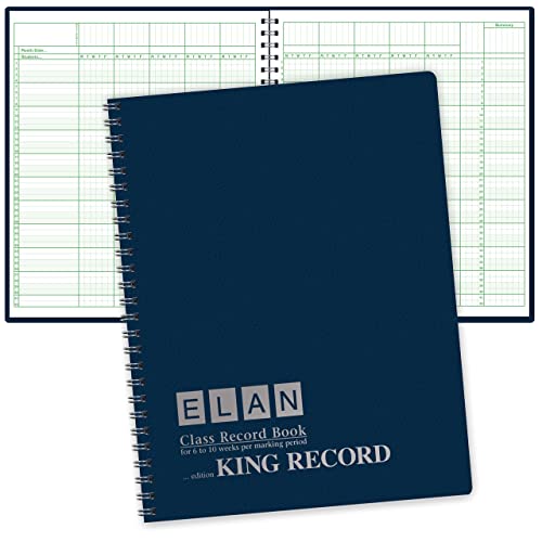 Elan Publishing Company Oversize Record Book for 6-10 Weeks; Extra-Large Squares (1/4") 42 Student Names (King Record)
