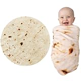 Jorbest Burritos Tortilla Baby Blanket, 285 GSM Soft Flannel Baby Burritos Swaddle Taco Blanket Funny Gifts for Shower Boys and Girls 0-3 6 9 Months Toddler Newborn (Yellow, 36 inches)