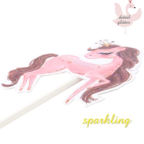 Ballerina Party Cupcake Topper Decoration 24Pcs Ballet Dancer Swan Ballet Shoes Tutu Dress Cupcake Toppers For Ballerina Theme Birthday Party Supplies #TOP4