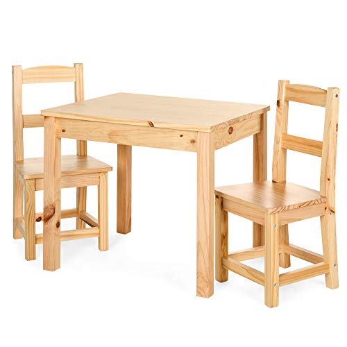 Best Choice Products 3-Piece Kids Multipurpose Wooden Activity Table Furniture Set for Bedroom