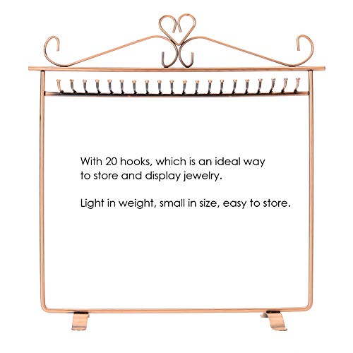 Jewelry Display Holder Necklace, Jewelry Boxes & OrganizersTraysBracelet,Earrings Organizer Stand with 20 Hooks - Image 3
