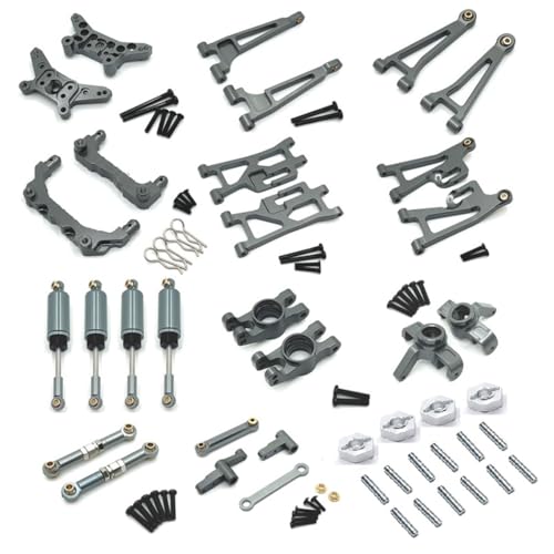 ZDingTech Upgrade Metal RC Parts for 1/14 MJX Hyper Go H14BM 14209 14210 Parts Metal,for MJX Hyper GO H14BM Upgrade Parts,MJX Hyper GO H14BM 16209 14210 Upgrade Metal Parts-Gray
