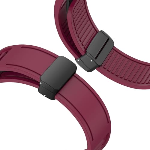 Image of ACM Watch Strap 22mm for Universal 22mm Size Replacement Strap Smartwatch | Silicone Belt Magnetic Clasp Band