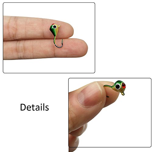 image for Laxygo Ice Fishing Jigs Lead Jig Heads Fishing Lure Jigs Winter Metal 