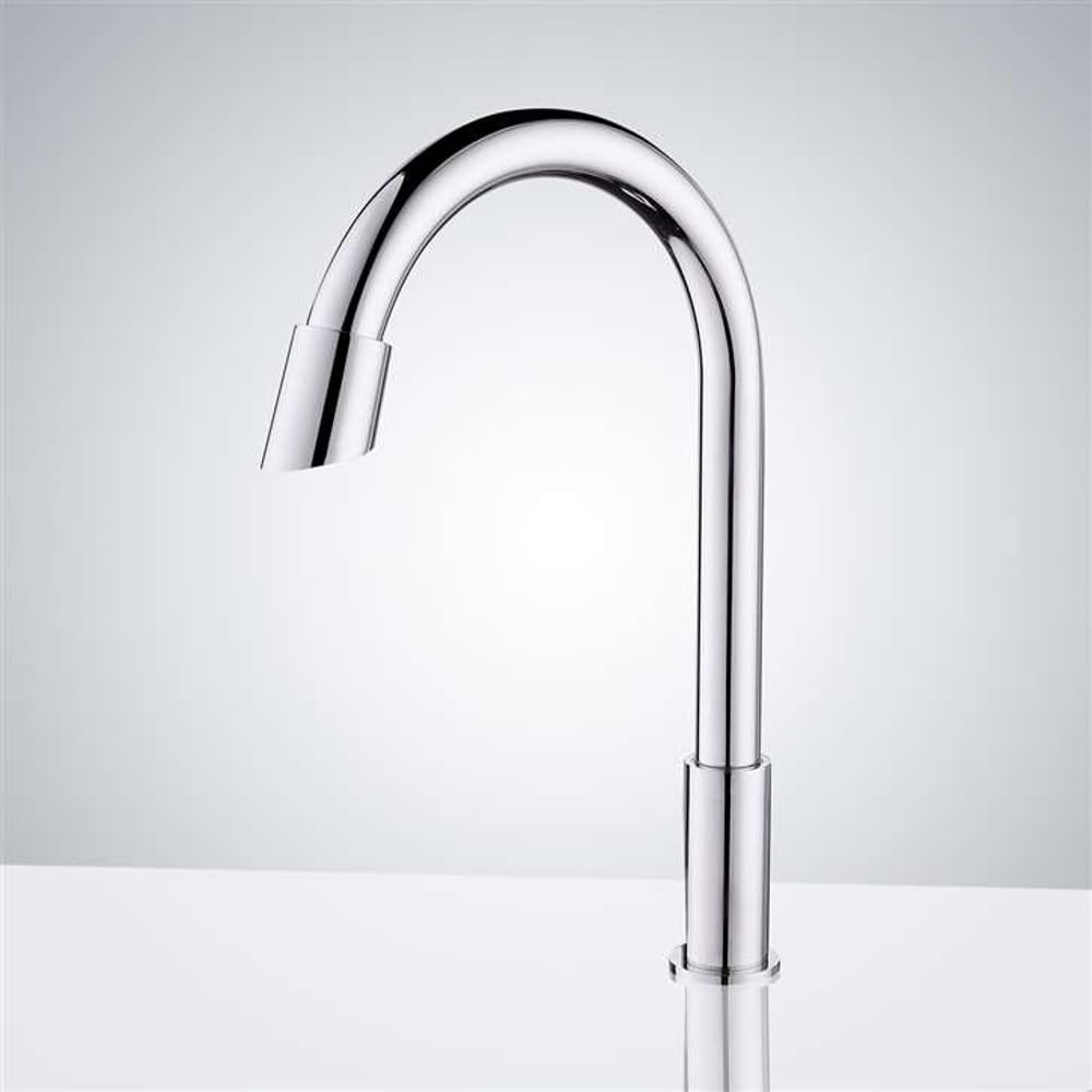 Rio Commercial Goose Neck Touchless Automatic Sensor Faucets Bathroom in Chrome