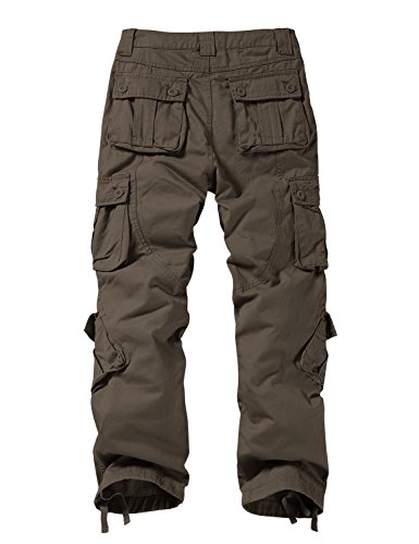 Image of Match Men's Wild Retro Multi-Pockets Utility Casual Cotton Cargo Trousers #3357
