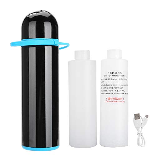 Insulin-Kühlschrank, Hochvakuum-Innendesign, tragbare Mini-Insulin-Kühlschrankkühler Travel Cooling Cup-Flasche(Schwarz)