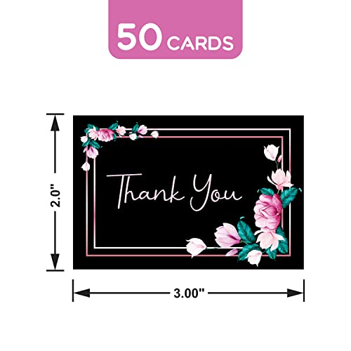 Image of Clickedin - 50 Pieces Thank You Greeting Card Tags for All Occasion