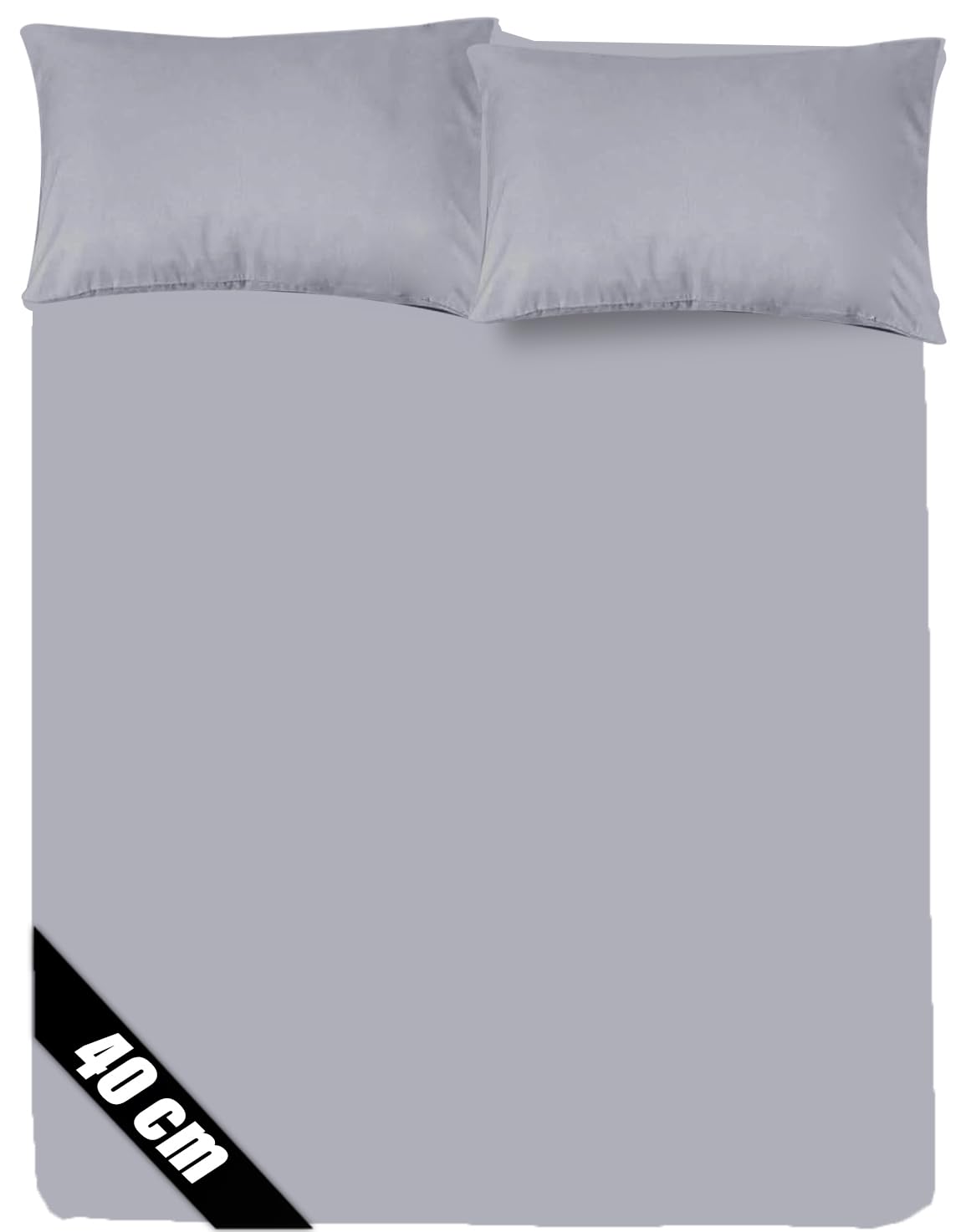 Linens World Microfiber Fitted Sheets Breathable, Anti Wrinkle 40cm Deep Pocket Single Bed Sheets Silver Bedding & Linen- Single Bedding 90 X 190 CM Single Fitted Sheet