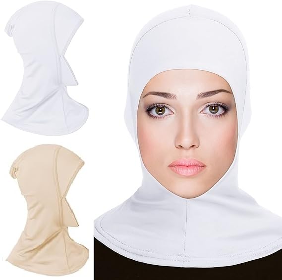 Modal Hijab Cap Adjustable Stretchy Turban Full Cover Shawl Cap Full Neck Coverage Under Scarf Hijab Cap Head Wraps Solid Color for Lady-image-34
