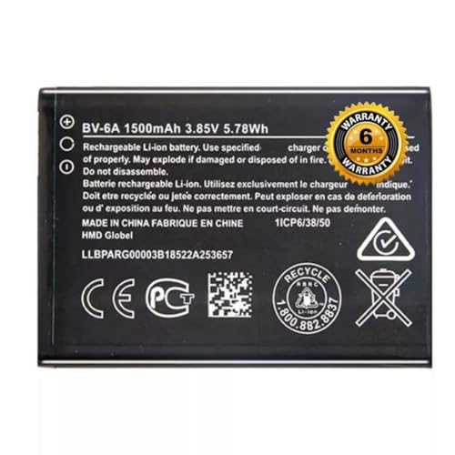 Image of Original BV-6A Battery for Nokia 8110 4g / Banana 2060 3606 5250 C5-03 Battery with 6 Month Warranty** (SEPAI60)