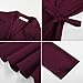GRACE KARIN 2025 Women's Wrap V Neck Peplum Tops Elegant 3/4 Sleeve Dressy Casual Blouses Work Business Tie Front Shirt Wine Red 2XL