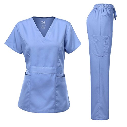 Dagacci women's scrub set with ultra-soft stretch fabric