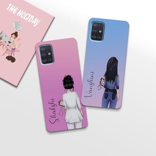 Image of COLORflow Back Cover Compatible with Samsung Galaxy A71 | Professional Girl Color Customized Back Cover Compatible with Samsung Galaxy A71