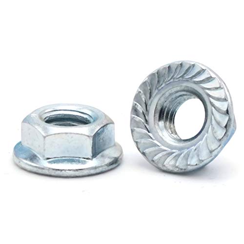 Zinc Plated Steel Serrated Flange Nuts 1/2