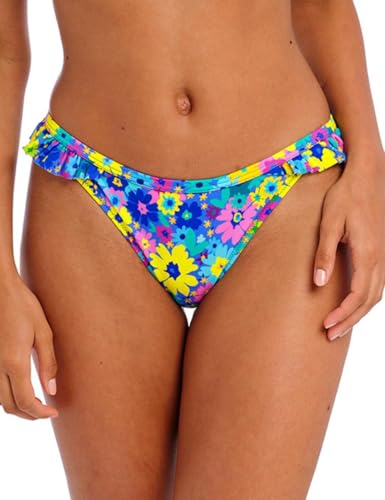 Bas de maillot de bain fleuri Freya Swim taille basse à volants