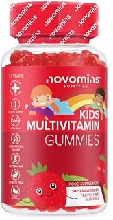 Kids Vitamins - Kids Multivitamin Gummies  1 Month Supply - Chewable Kids Multivitamin - Vegan - Gluten Free  13 Essential Childrens Vitamins  Kids Vitamins by Novomins