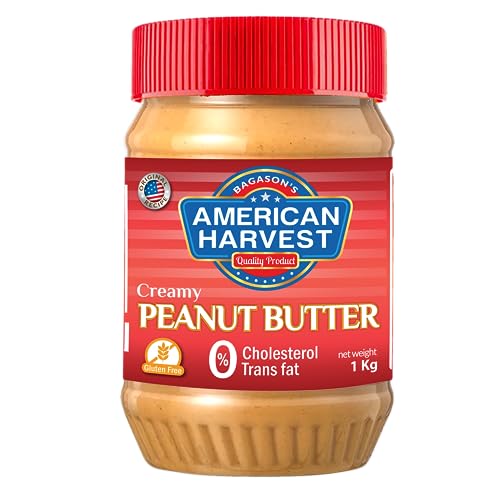 American Harvest Creamy Peanut Butter 1kg | Made with Roasted Peanuts | Zero Trans Fat | Zero Cholesterol | Gluten Free | Protein-Rich Spread