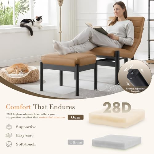 Sillón Plegable Marrón miniatura 6