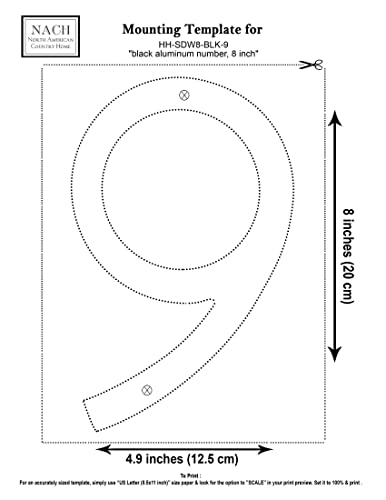 Nach Floating Mount House Address Shadow Number For Outside Or Inside, Mailbox Number For Outside, Front Door, Garage Door, Maximum Rust Protection, Black Aluminum, 8 Inch, Number 9, Hh-Sdw8-Blk-9 #TOP5