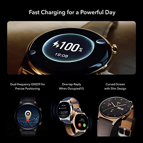 HONOR Watch GS 3, Smart Watch with 1.43" AMOLED Touch Screen, Fitness Watch with Heart Rate, Sleep and Blood Oxygen Monitor for Android, GPS, 14 Days Long-Battery Life, 104 Diverse Sport Modes