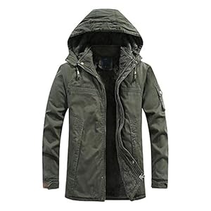 Generisch Winterjacke Herren, Wintermantel Herren Warm Gefüttert Parker Jacken Steppjacke Herrenjacken Für Winter Jacke Winter Schwarz Wintermantel Softshelljacke Winterparka Mit Kapuze Große Größen
