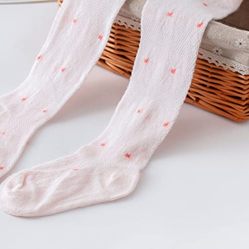 Baby Girls Flower Print Tights Cotton Cable Knit Pantyhose Baby Toddler Thin Footed Leggings for Spring Fall3