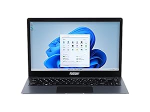 Fusion5 14.1" A90B+ Pro 128GB Windows 11 Laptop - 4GB RAM, 128GB Storage, Full HD IPS, Bluetooth, Dual Band WIFI Laptop, USB 3.0, Expandable Storage