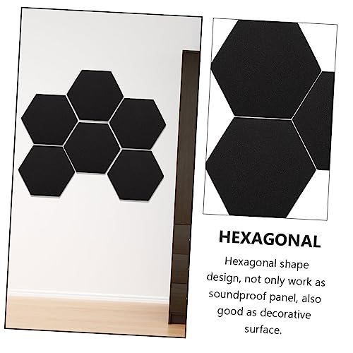 Paneles acústicos hexagonales de alta densidad ignífugos 6-Pack Toddmomy para aislamiento y reducción de ruido miniatura 3