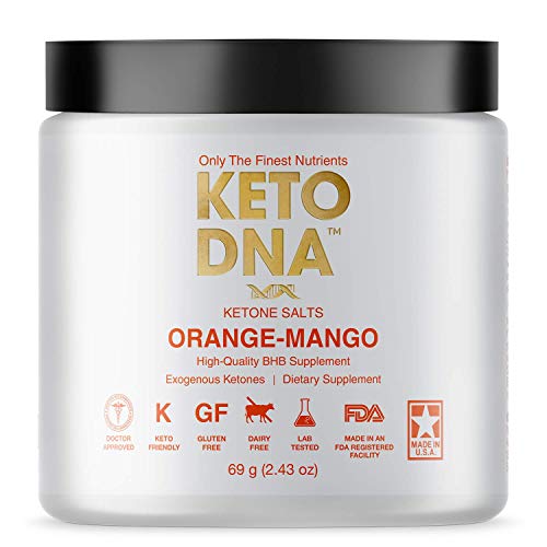 Keto DNA Orange Mango Exogenous Ketone Supplement | 5 Serving BHB Salts for Ketosis | Beta Hydroxybutyrate Ketones Powder | Perfect to Burn Fat and Increase Energy & Focus | 69g - Small Keto DNA Orange Mango Exogenous Ketone Supplement | 5 Serving BHB Salts for Ketosis | Beta Hydroxybutyrate Ketones Powder | Perfect to Burn Fat and Increase Energy & Focus | 69g - Small