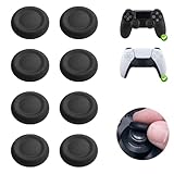 PhyiFlbey PS5 コントローラー 交換用スティックキャップ 8個キット PS4 コントローラー/PS5 コントローラーに対応 全面保護 操作性向上 滑り防止 ホコリ防止 快適なグリップ 取り付け簡単 (黒)